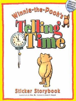 Hardcover Winnie-The-Pooh's Telling Time, Sticker Storybook Book