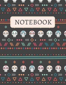 Notebook: Dead Head Design (Dead Pattern), 8,5" x 11" Size Notebook(Journal) with 120 Calligraphy Paper (slanted grid) Pages (Dead Head Cover)