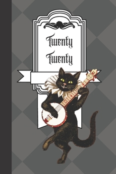 Twenty Twenty: Weekly Planner Journals for Teen Girls Women Her, Vintage Style, Notebook Organiser, Week Per Page, 50 Pages Ruled White Paper, 106 pages, Medieval Cat