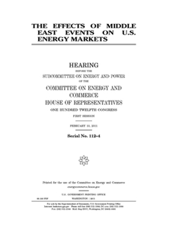 Paperback The effects of Middle East events on U.S. energy markets Book