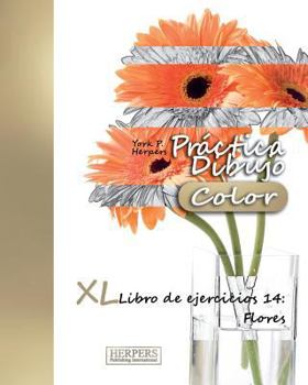 Paperback Práctica Dibujo [Color] - XL Libro de ejercicios 14: Flores [Spanish] Book