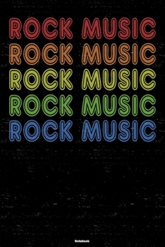 Paperback Rock Music Notebook: Rock Music Retro Music Journal 6 x 9 inch 120 lined pages gift Book