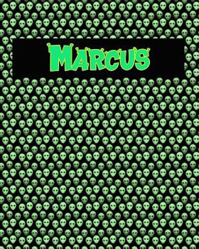 Paperback 120 Page Handwriting Practice Book with Green Alien Cover Marcus: Primary Grades Handwriting Book