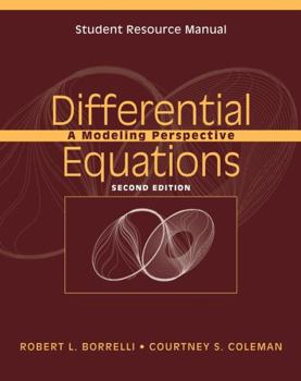 Paperback Student Resource Manual to Accompany Differential Equations: A Modeling Perspective, 2e Book