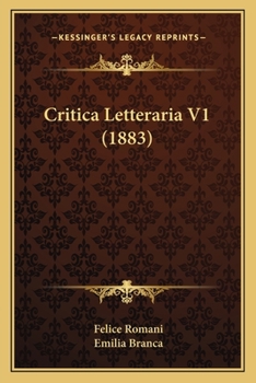 Paperback Critica Letteraria V1 (1883) Book