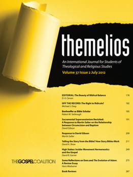 Paperback Themelios, Volume 37, Issue 2 Book