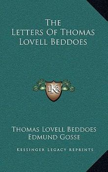 Hardcover The Letters of Thomas Lovell Beddoes Book