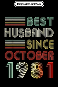 Paperback Composition Notebook: Mens 37th Wedding Anniversary Gifts Husband Since August 1982 Journal/Notebook Blank Lined Ruled 6x9 100 Pages Book