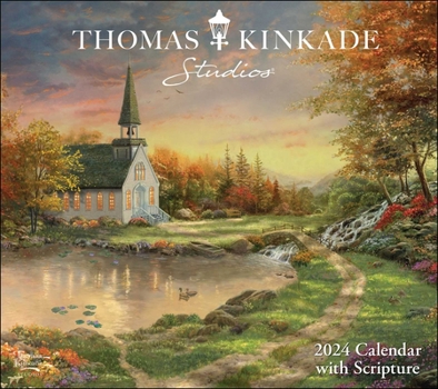 Calendar Thomas Kinkade Studios 2024 Deluxe Wall Calendar with Scripture Book