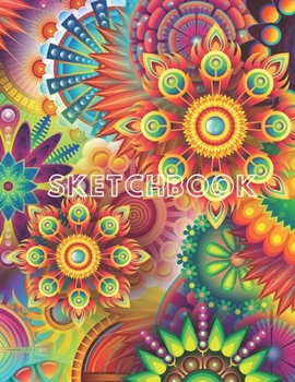 Colored flowers Sketchbook:(Sketch Book) Large sketchbook for drawing  8.5 x 11 inch (21.59 x 27.94 cm)  150 pages Large drawing notebook ,drawing ... , sketch,Draw & Doodle & blank Notebook