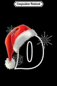 Composition Notebook: Cutest Capital Letter D Santa Monogram Christmas Holidays  Journal/Notebook Blank Lined Ruled 6x9 100 Pages