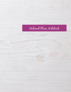 Paperback Unlined Plain Notebook: Purple Scattered Rose Large Blank Notebook, Plain Notebook / Journal, for your Dairies, Notes 110 pages Perfect Size 8 Book