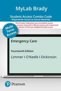 Printed Access Code Mylab Brady with Pearson Etext -- Combo Access Card -- For Emergency Care Book