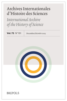 Paperback Archives Internationales d'Histoire Des Sciences 73/2, 2023 [Italian] Book