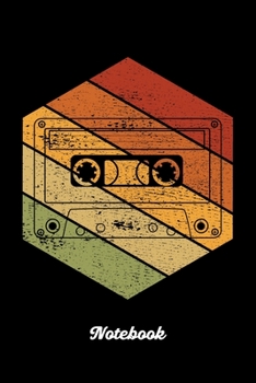 Notebook: Retro Vintage Cassette. Ruled Composition Notebook to Take Notes at Work. Lined Bullet Point Diary, To-Do-List or Journal For Men and Women.