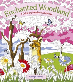 Paperback Enchanted Woodland: A Color-By-Numbers Adventure Book