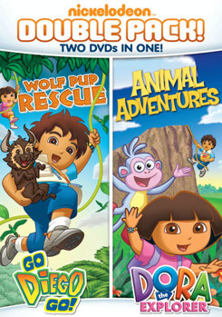 DVD Diego: Wolf Pup Rescue / Dora: Animal Adventures Book