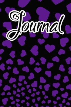 Paperback Journal: Indigo Purple Falling Hearts Journal for women to write in Book