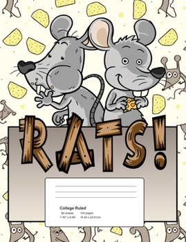 Paperback Rats!: College Ruled Composition Notebook - 50 Sheets, 100 Pages Book