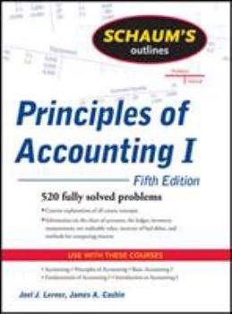 Paperback Schaum's Outline of Principles of Accounting I Book