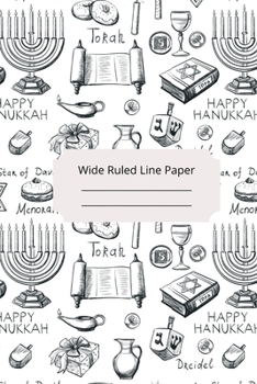 Paperback Jewish Art Inspirational, Motivational and Spiritual Theme Wide Ruled Line Paper Book
