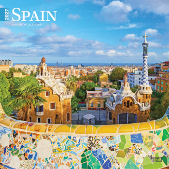 Paper Catalog Spain 2027 12 X 24 Inch (Hanging) Monthly Square Wall Calendar Plastic-Free Book