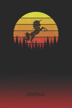 Journal: Blank Unicorn Personal Writing Diary | Old School Retro Vintage Sunset 80s Cover | Daily Journalism Diaries for Journalists & Writers | ... Set Goals & Write about your Life & Interests