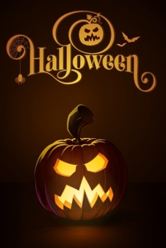 Dark Angry Scary Halloween Pumpkin Lined Notebook: 110 Blank Lined (6x9) Pages to Jot Down Your Thoughts