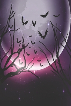 Moon notebook purple: spooky moon notebook