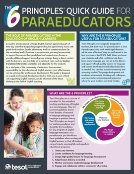 Paperback The 6 Principles Quick Guide for Paraeducators: Pack of 5 Book