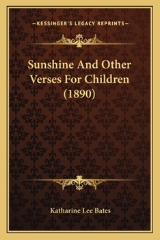 Paperback Sunshine And Other Verses For Children (1890) Book