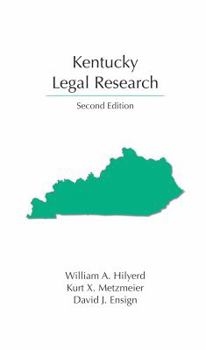 Paperback Kentucky Legal Research (Legal Research Series) Book