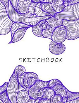 Paperback Sketchbook: Meditation Mindfulness Drawing Sketching Art Book 8.5 x 11 110 Blank Pages Purple Doodle Book