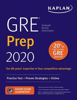 Paperback GRE Prep 2020: Practice Tests + Proven Strategies + Online Book