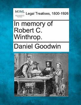Paperback In Memory of Robert C. Winthrop. Book