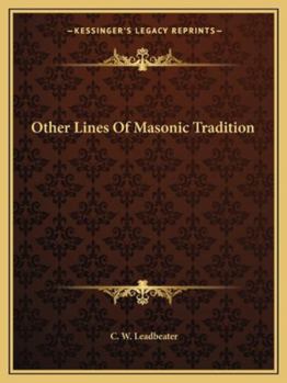 Paperback Other Lines of Masonic Tradition Book