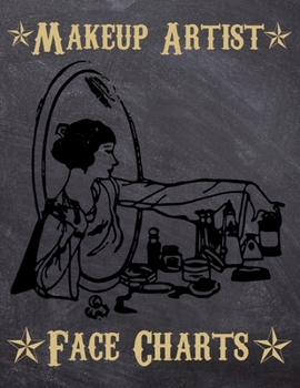 Makeup Artist Face Charts: Makeup cards to paint the face directly on paper with real make-up - Ideal for: professional make-up artists, vloggers and cosplay influencers - 150 cards - Size 8,5x11