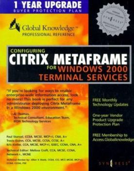 Paperback Configuring Citrix Metaframe for Windows 2000 Terminal Services Book