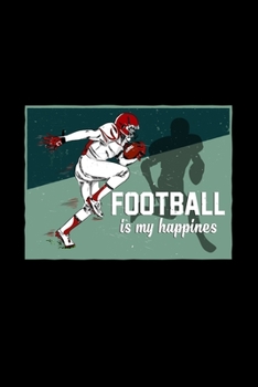Paperback Football is my happines: 6x9 Football - grid - squared paper - notebook - notes Book