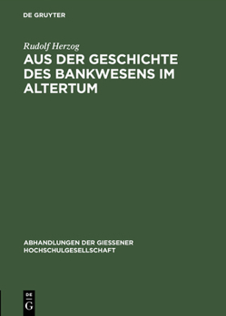 Aus Der Geschichte Des Bankwesens Im Altertum