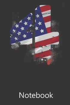 Four Patriotic American Flag: Composition Notebook, College Ruled Blank Lined Book for Taking Notes, Recipes, Sketching, Writing, Organizing, Christmas Halloween Birthday Gifts