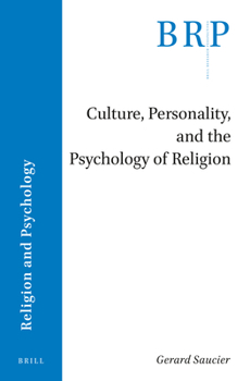 Paperback Culture, Personality, and the Psychology of Religion Book