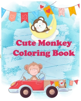 Paperback Cute Monkey Coloring Book