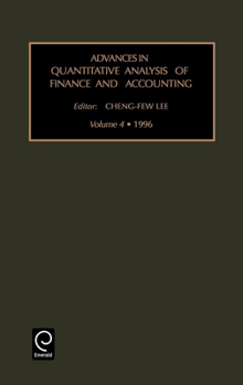 Hardcover Advances in Quantitative Analysis of Finance and Accounting Book