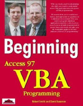 Paperback Beginning Access 97 VBA Progr Amming [With CDROM] Book