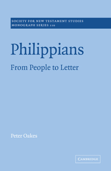 Paperback Philippians: From People to Letter Book