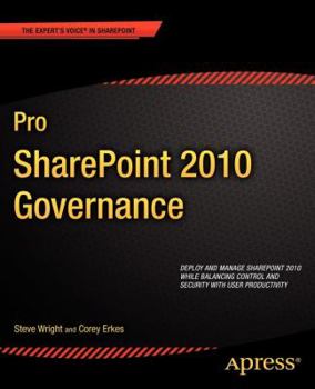 Paperback Pro SharePoint 2010 Governance Book