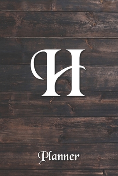 H: Letter Journal Monogram Minimalist Lined Notebook To Do List Undated Daily Planner for Personal and Business Activities with Check Boxes to Help ... to Get Organized (9 x 6 inches 120 pages)