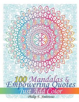 Paperback 100 Mandalas and Empowering Quotes Book