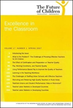 Paperback The Future of Children: Spring 2007: Excellence in the Classroom Book
